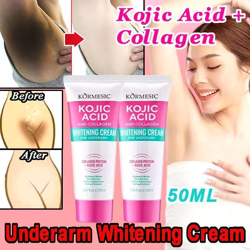 24ชม. มอยส์เจอร์ไรซิ่ง คอลลาเจน บอดี้ แคร์ | ครีมใต้วงแขน Kojic Acid Fast-Absorbing 50ml | สูตรผิวแพ
