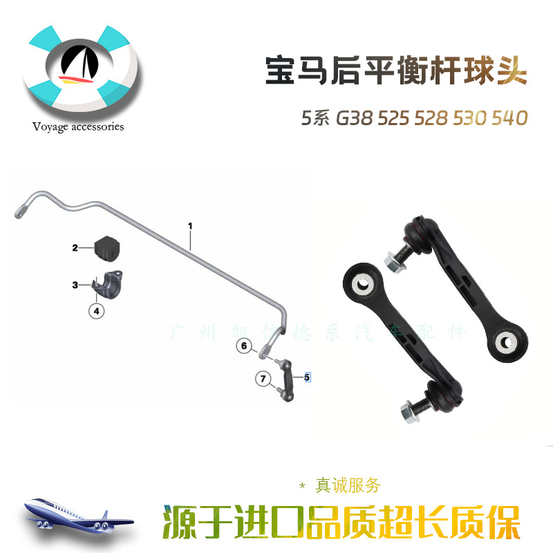 สไตล์ใหม่เหมาะสําหรับ BMW 5 Series G38 ด้านหน้าด้านหลัง 525 Balance Bar Ball Head 528 Tie Rod 530 Bo