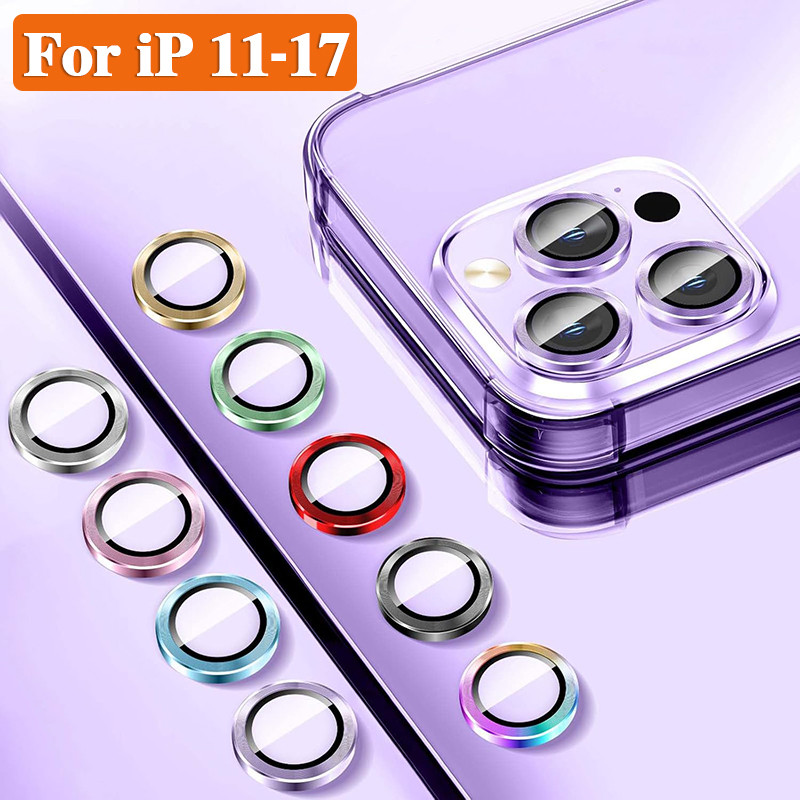 ฟิล์มกระจก กันรอย เลนส์กล้อง สำหรับ ไอโฟน 15 16 17 Pro Max 14ProMax 14 15 16 Plus 13ProMax 13 12promax 12 11 16e 17pro เลนส์กล้องไอโฟน