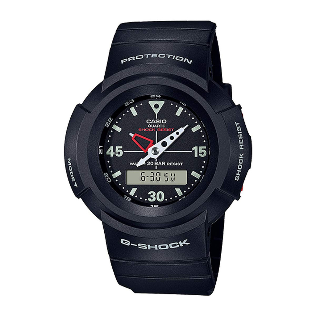 CASIO G-SHOCK AW500 รุ่นแรก อนาล็อก รีโปรดักซ์ AW-500E-1E สีดำ