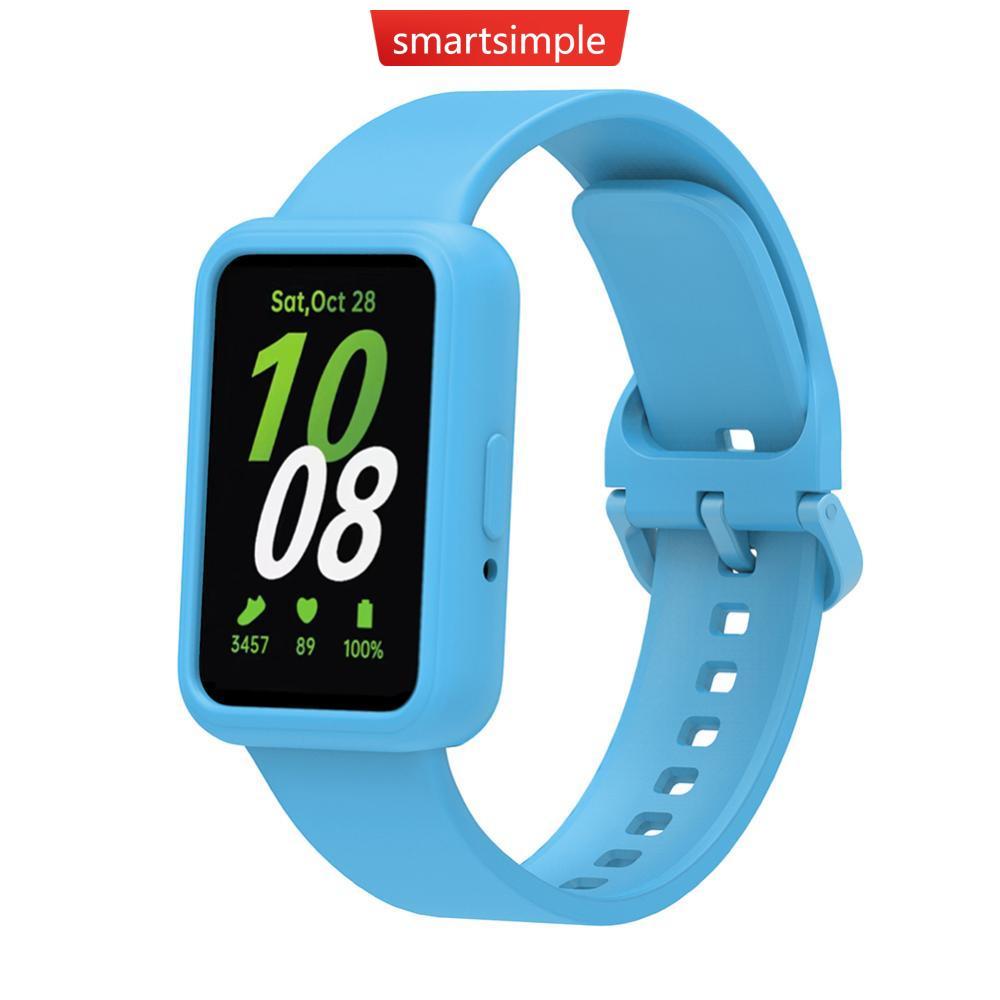 SMARTSIMPLE ซิลิโคนนุ่มนาฬิกาสําหรับ Samsung Galaxy Fit 3 Candy สีเต็มรูปแบบป้องกันสําหรับ Galaxy Wa