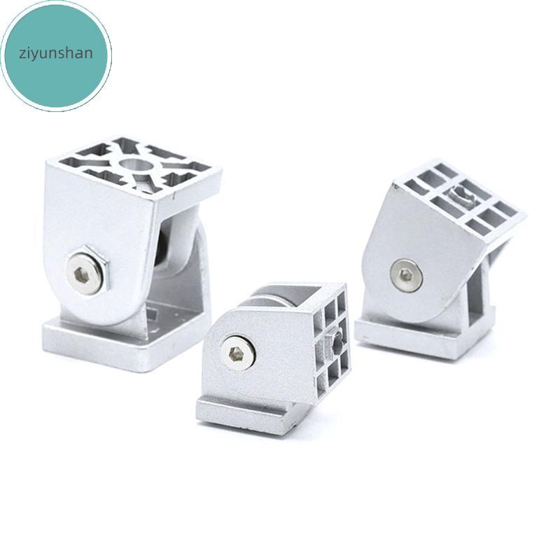 Ziyunshan 1PCS 202030/4040 สังกะสี/อลูมิเนียมโปรไฟล์ Living บานพับอุปกรณ์มุมขวายืดหยุ่น Pivot Joint 
