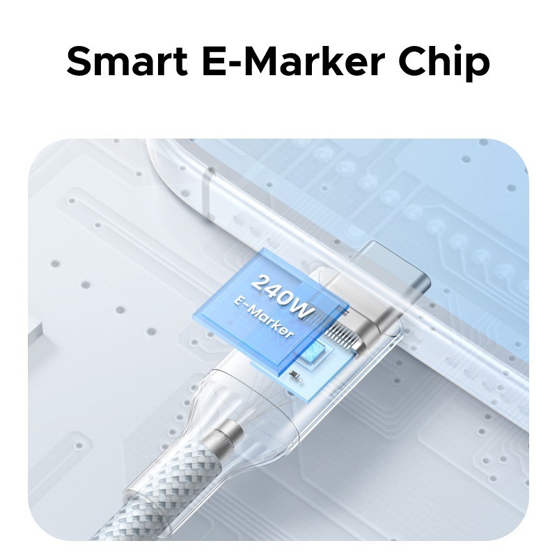 UGREEN สายชาร์จ PD240W สาย USBC to C  ชิป E-Marker ถ่ายโอนข้อมูล 480Mbps สําหรับ iPhone 17 รุ่น L534 - รูปที่ 4