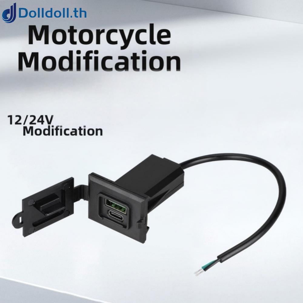 [Dolldoll]36W Fast Charging Car Charger USB C USB B For PD 30W For QC3 0 Dual Output Ports