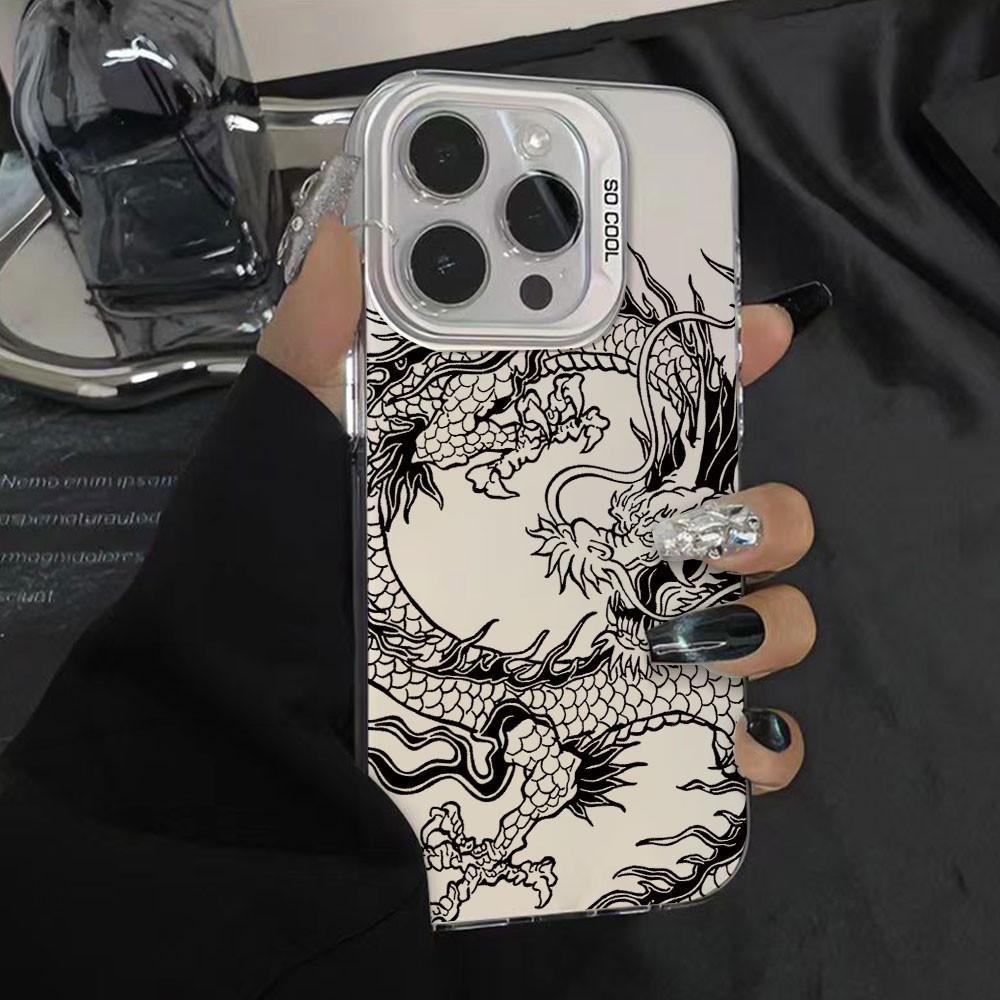 ปลอกสําหรับ Honor X9D 5G X7D 400 สมาร์ท 4G 5G กรณีหรูหราแนวโน้มมังกร Totem เงิน IMD เคสโทรศัพท์สําหร