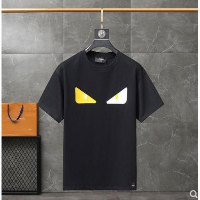 เสื้อยืด FENDI สำหรับผู้ชาย ลายตา Little Monster แขนสั้น ผ้าฝ้ายแท้ ฤดูใบไม้ผลิ/ฤดูร้อน