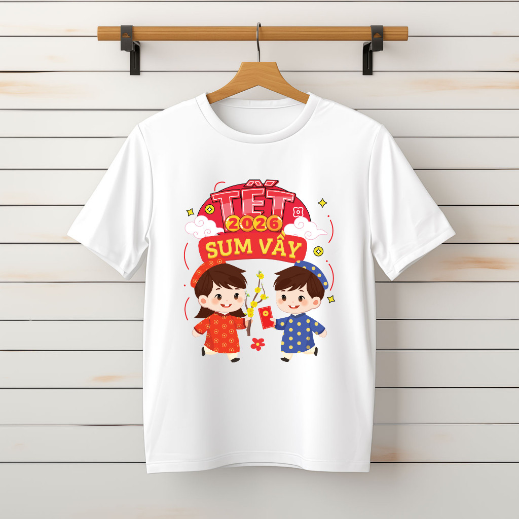 เสื้อยืดผู้ชายและผู้หญิง เสื้อ Tet - Tet 2026 Reunion - Down Form - TET26P3.12 [HanoiSport]