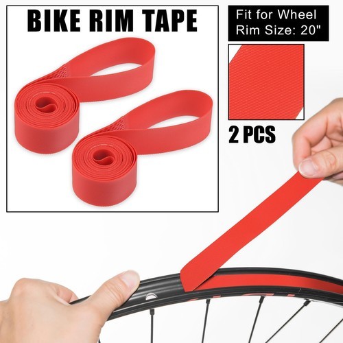 20" Bike Bicycle Wheel Rim Strip Rim Tape Liner Inner Tube Band PVC Red