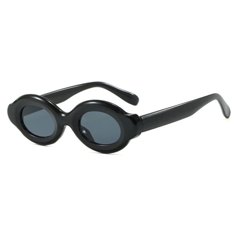 แว่นกันแดดทรงกรอบวงรี สไตล์ยุโรปและอเมริกา แฟชั่นฮิปฮอปทันสมัย - รูปที่ 6