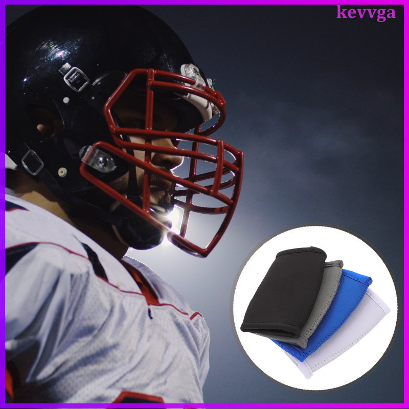4 ชิ้นหมวกกันน็อค Chin Guard สําหรับฟุตบอล Protector Hockey Players Pad 12.00X7.50X1.00 ซม.kevvga