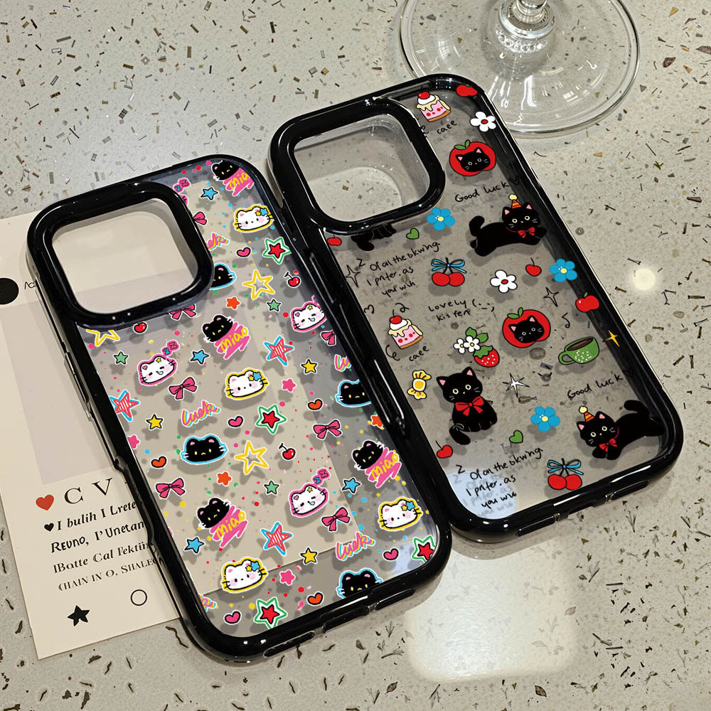 เคสโทรศัพท์ for iPhone 13 11 15 16 Pro Max Case iPhone 11 12 17 Pro Max 14 15 Pro Max 2 in 1 อะคริลิค Acrylic น่ารัก