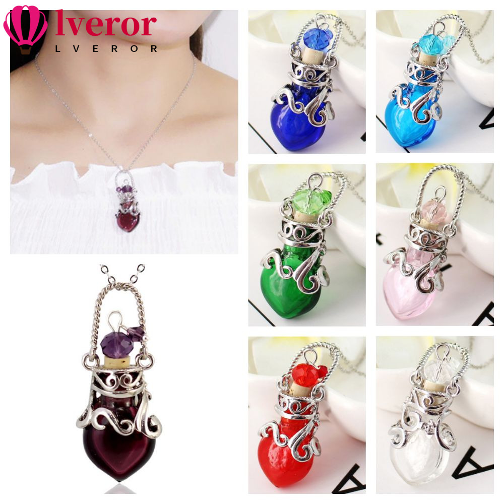 สร้อยคอขวดน้ำหอม Vial แบบเปิดได้ หลากสี เหมาะสำหรับของขวัญ