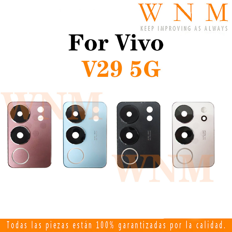 สําหรับ Vivo V29 5G V2250 กระจกเลนส์กล้องหลังฝาครอบพร้อมกรอบผู้ถืออะไหล่