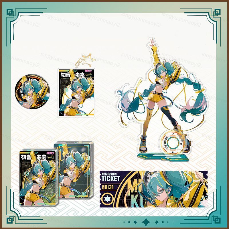 ZY2 Hatsune Miku 17th anniversary badge อะคริลิค Ticket stub card อะคริลิคผู้ถือแผ่นอะนิเมะอุปกรณ์ต่