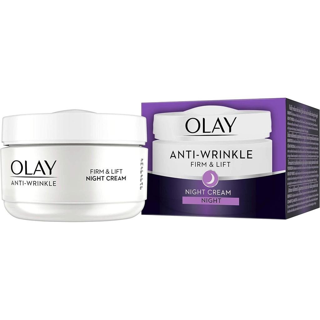 Olay Anti-Wrinkle Firm and Lift Night Cream for 40+, 1.7 Ounce