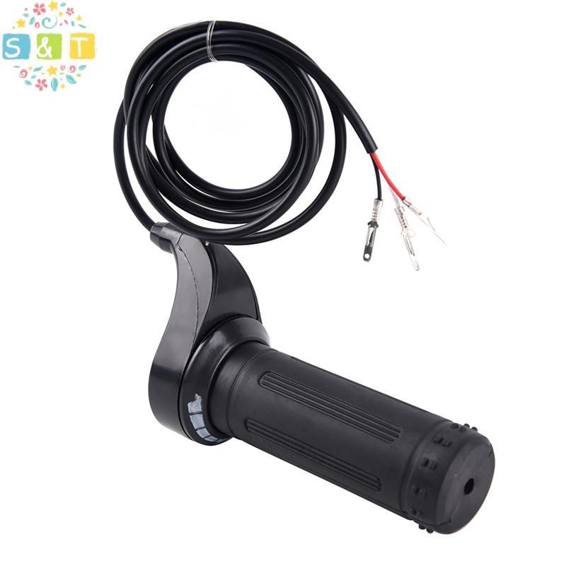 [S&T] 24V 36V 48V 3 Wire Twist Throttle Grip สําหรับ Electic Scooter Bike 7/8" Handlebar {th}