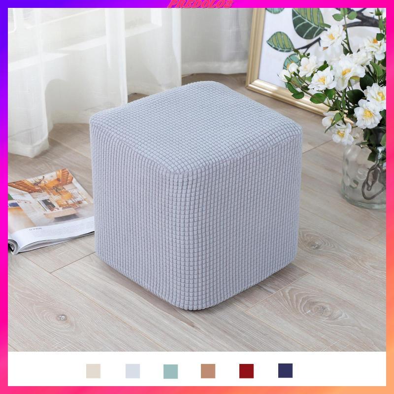 [Predolo2] Ottoman Covers Slipcover โพลีเอสเตอร์ Ottoman Slipcover สี่เหลี่ยมผืนผ้า Ottoman Cover