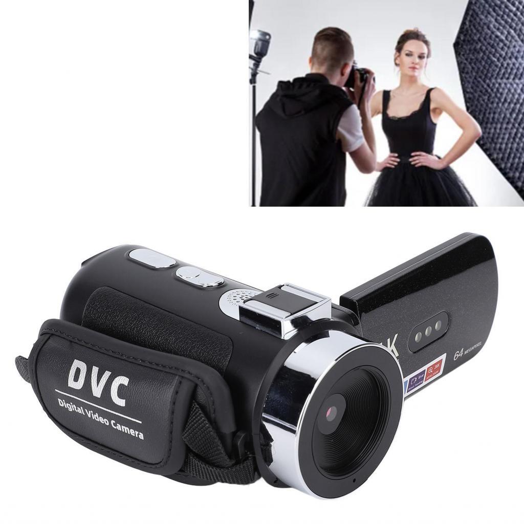 กล้องวิดีโอ 4800mAh หน้าจอหมุนได้ 4K 64MP 1/4 นิ้วรูเกลียว 28x ซูมออปติคอลสำหรับการเดินทาง