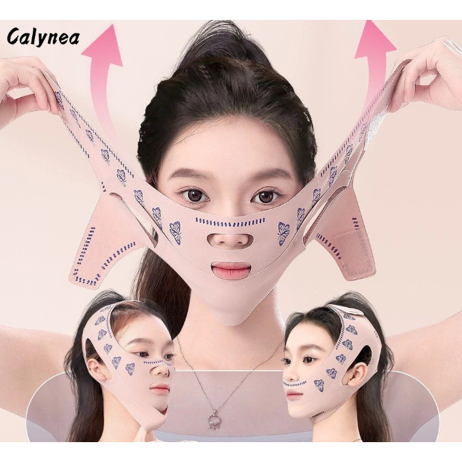 CALYNEA มาส์กยกกระชับรูปตัววี ใช้ซ้ำได้ ยิดเส้นโค้งคางสองชั้น กระชับคาง ช่วยให้ใบหน้าเรียวขึ้น มาส์กดูแลผิวแบบไร้รอยต่อ