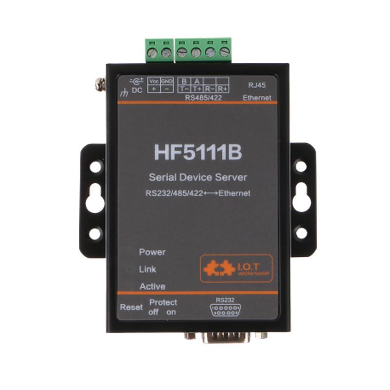 Hanfeng RS232/485/422 พอร์ตอนุกรมเป็นอีเธอร์เน็ตฟรี เซิร์ฟเวอร์พอร์ตอนุกรม RTOS HF5111B