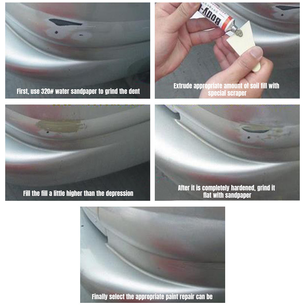 สีโป๊วเก็บรอยขีดข่วนรถยนต์ แห้งเร็ว ขนาด 15 กรัม ใช้งานง่าย ยึดเกาะดี - รูปที่ 4