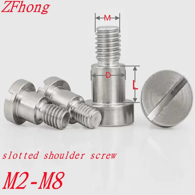 M2 M3 M4~M10 304 Stainless Steel Slotted One-word Slot Positioning Shoulder Step Screw Plug Limit Sc