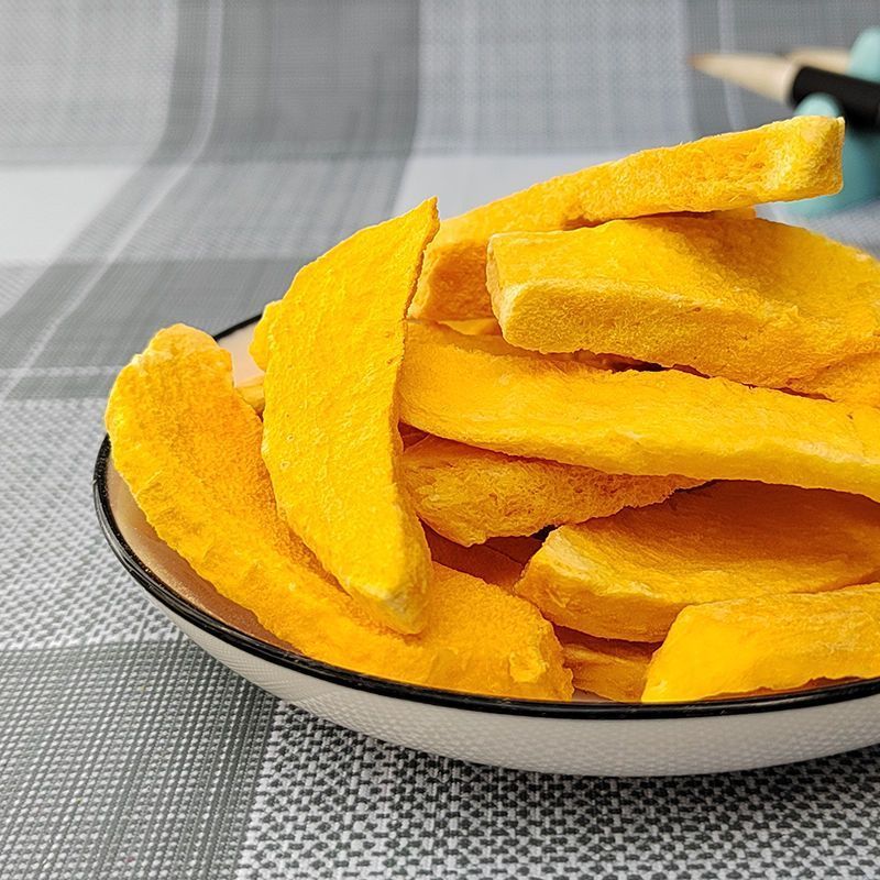 2025 สินค้าใหม่ Mango Cubes Freeze-Dried Freeze-Dried Mango ขนมผลไม้หวานอบแห้ง Leisure ไม่มีเพิ่ม202