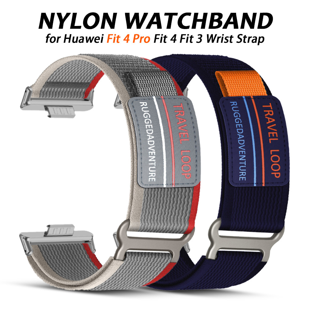 ผู้ชาย Travel Loop Band สําหรับ Huawei นาฬิกา Fit 4 5 Pro สายสร้อยข้อมือไนลอนระบายอากาศสําหรับ Huawei Fit 4 Fit 3 เปลี่ยนเข็มขัดอุปกรณ์เสริม
