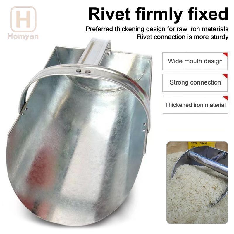 Tianyuaneee Makapal โลหะขนาดใหญ่ความจุข้าว Scoop Feed Grain Scoop Multi Functional Smooth Ergonomic Handle ห้องครัวซูเปอร์มาร์เก็ตฟาร์ม Durab สวนเครื่องมือปฏิบัติ Well - รูปที่ 5