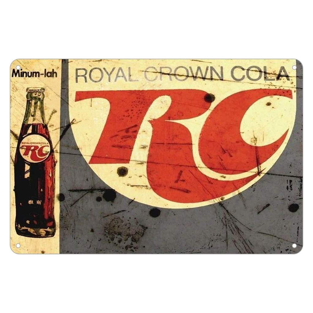 Royal Crown RC Cola Soda Pop Ad โลหะป้ายดีบุก Plaque Design Vintage Wall Decor สําหรับบาร์ผับคลับ 2