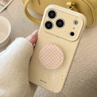 Minimalist ink dot สีตัดกันตาหมากรุกสามมิติขาตั้งเคสโทรศัพท์ป้องกันเหมาะสําหรับ TPU สําหรับ iPhone12 13 14 15 16 17Pro Max