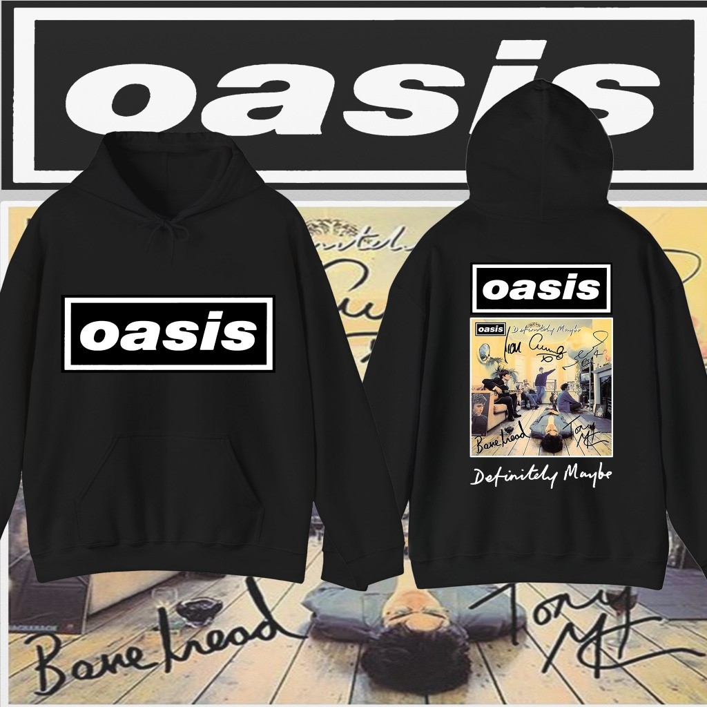เสื้อ Oasis Rock Band เสื้อยืดแขนสั้นผู้ชายผ้าฝ้ายแท้ | Oasis ปริมณฑล ผ้าผ้ฝ้าย เสื้อฮู้ดแขนยาว M-3X