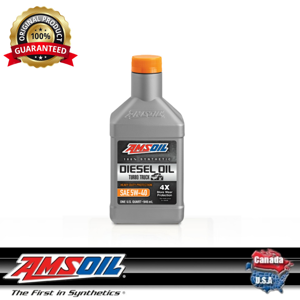 ADO-QT Amsoil 100% สังเคราะห์ Turbo Truck Synthetic Diesel Oil 5W40 1QT / 946ml