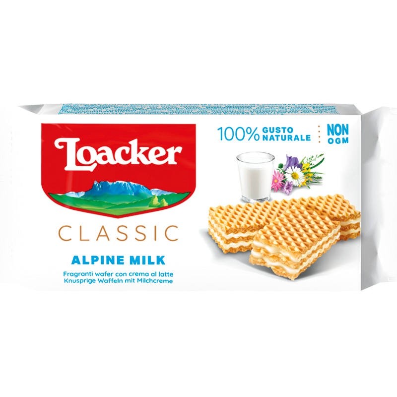 ล็อคเกอร์เวเฟอร์รสนม 45กรัม Loacker Wafer Milk 45g.