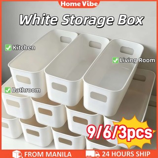 9Pcs Multifunction Storage Box Desktop Organizer for Kitchen Makeup Snacks Sundries Basket Organizer