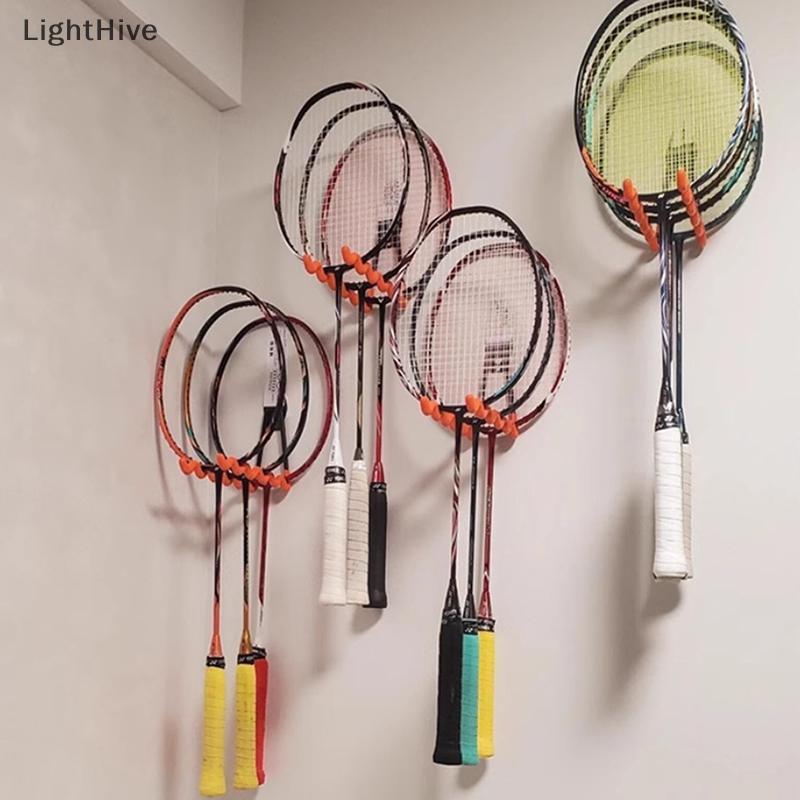 [LightHive] ที่วางแร็กเก็ตติดผนัง ที่วางไม้เทนนิส ที่วางไม้แบดมินตัน Wall Wave Hook Storage ถือชั้น Racquet หลาย (TH)