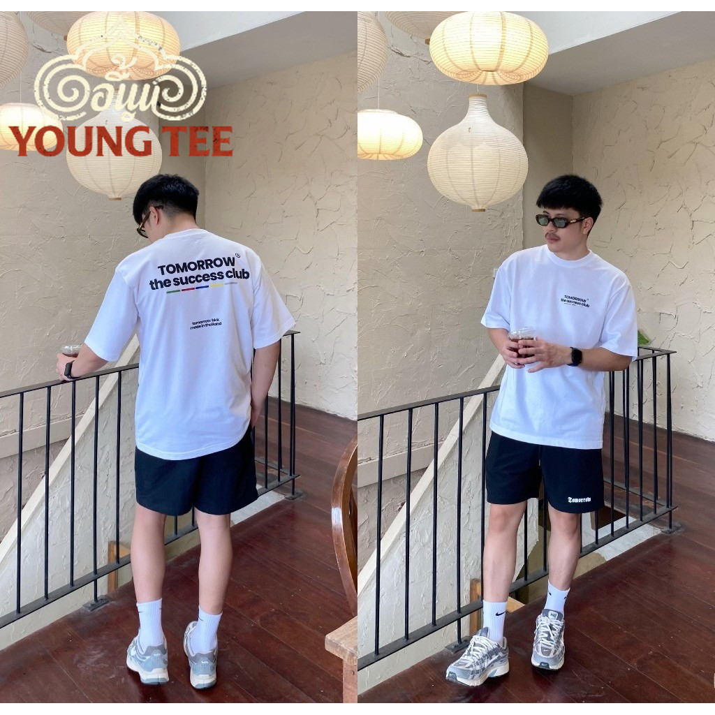 เสื้อOVERSIZE/Premium-THE SUCCESS CLUB COTTON T SHIRT คอกลม แขนสั้น เสื้อยืด