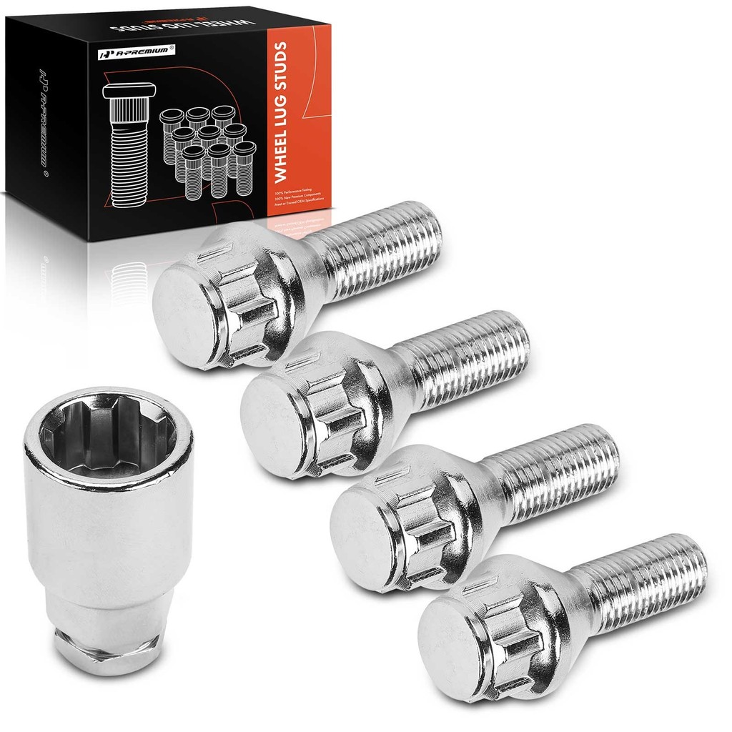 A-Premium 5 ชิ้น M12-1.5 ล้อนูนหู Nut เหมาะสําหรับ BMW/E30 E87 F20 E36 E46 E90 325i M5-