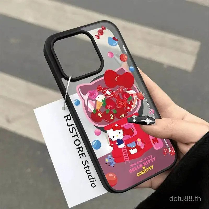 แม่เหล็กไร้สายชาร์จเคสโทรศัพท์ป้องกันแคปซูลของเล่นลูกแมวสัตว์ของเล่นฮาร์ดกลับโปร่งใสเข้ากันได้ไอโฟน1