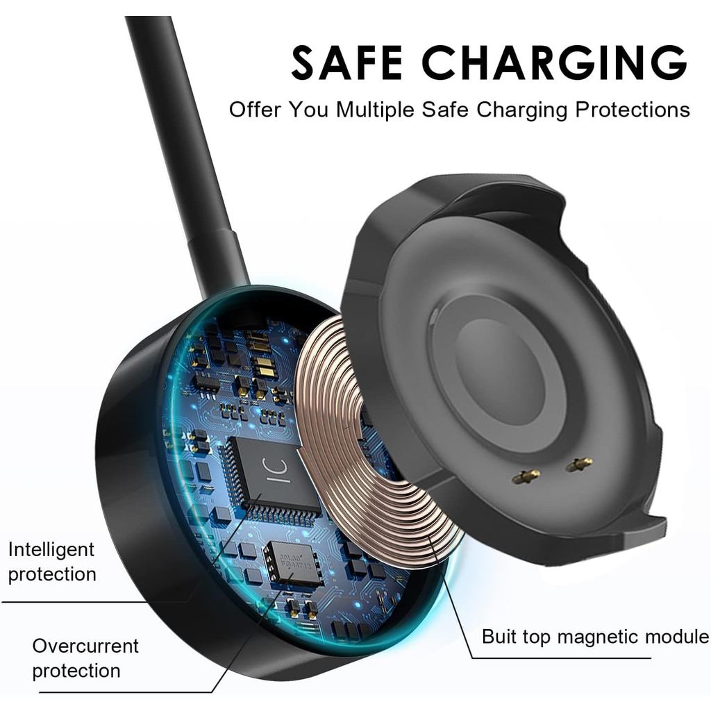 Lamshaw HW22 Smart Watch Charger, 2 Pins-4mm USB Charging Cable Replacement Charger Cable for HW22