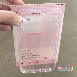 เคสโทรศัพท์ใสสีน้ำเงินและชมพูแบบโปร่งแสงรูใหญ่สไตล์มินิมอลสำหรับ iPhone 11, 16, 15, 14, 13, 12 Pro Max