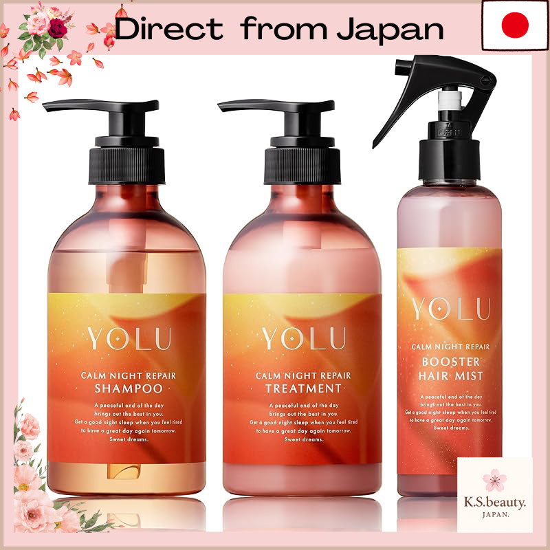 [2025 Summer Limited] YOLU Yoru Shampoo Treatment Hair Mist 3-Piece Set Calm Night Repair[Direct fro