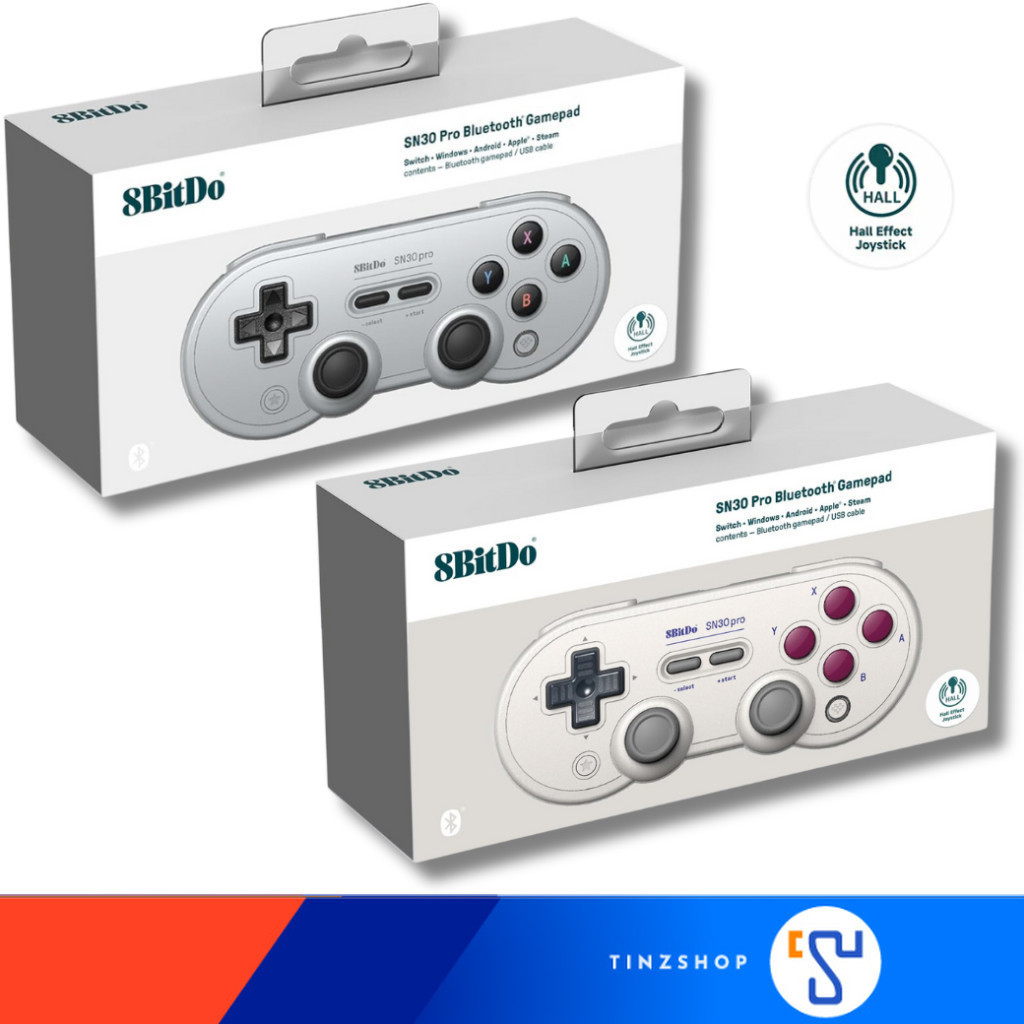 [ส่งด่วน] 8BitDo SN30 Pro Bluetooth Controller,Update, Compatible with Switch, PC, macOS, Android, Steam : Tinzshop