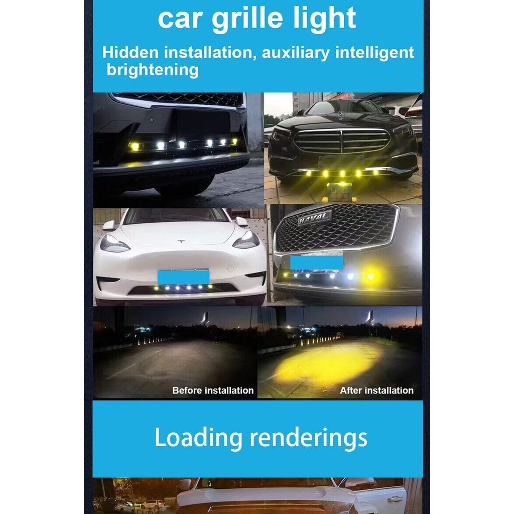 กระจังหน้าตรงกลางรถเซ็นเตอร์ไลท์ไฟ LED รถยนต์รถจักรยานยนต์สองสปอร์ตไลท์สีโคมไฟ LED ไฟสปอร์ตไลท์แอลอีดีมอเตอร์ไซด์สากล - รูปที่ 7