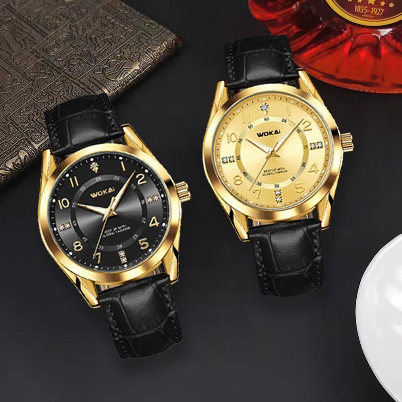 WOKAI2025新款时尚商务高级原装高档男士高清夜光腕表石英表12.2WOKAI2025 New Fashionable Business High-end Original High-end Me