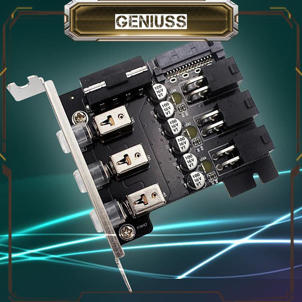 [geniuss.th] HDD SSD Power Switch Controlle​R 4Pin SATA HDD สวิตช์ไฟอุปกรณ์เสริม LED Backlit Numbere