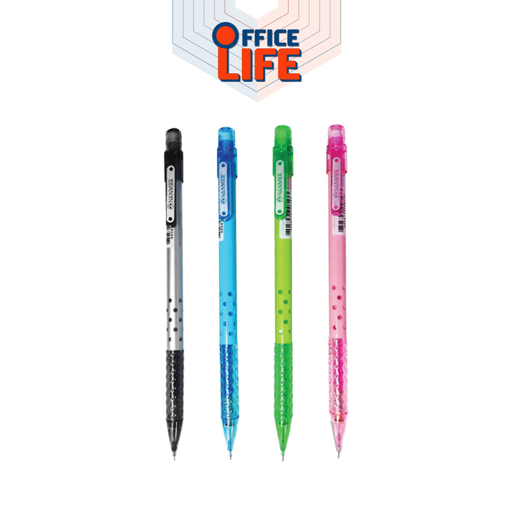 Nanmee (นานมี) ดินสอกด ดินสอ รุ่น NM-9022 ขนาด 0.5 MM. ( 1 แท่ง / คละสี )