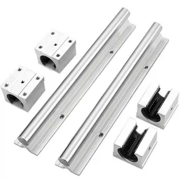 SBR อลูมิเนียมรองรับเพลาออปติคอลรางสไลด์สําหรับงานหนักรางคู่มือตรง Precision งานไม้ Push ตารางเลื่อย