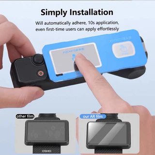 ฟิล์มกันรอยหน้าจอสำหรับ DJI OSMO Pocket 4 3 นิรภัยแก้วป้องกันหน้าจอ AR Anti-Scratch Tempered Film สำหรับ DJI Pocket 4 3