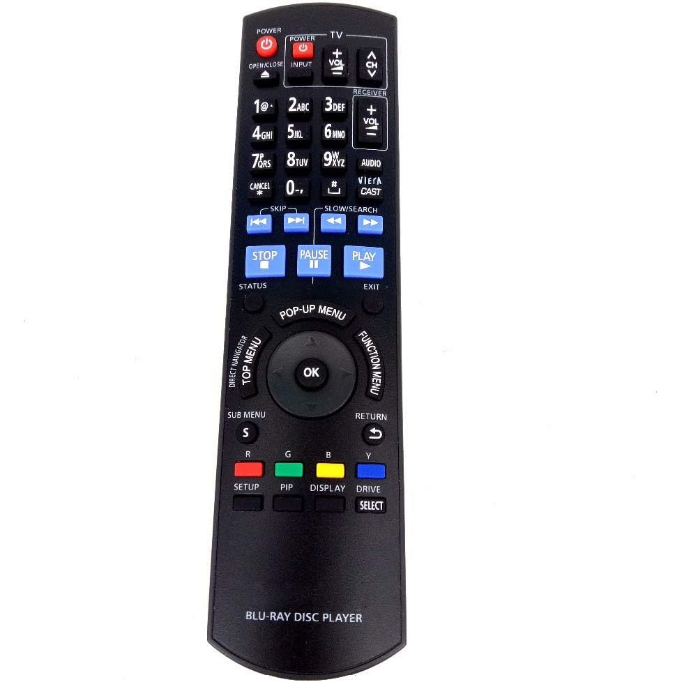 รีโมทคอนโทรลสําหรับ Panasonic EUR7658Y90 DMP-BD10EG-S N2QAYB000508 DMP-BD10AEGK N2QAYB000151 DMR-BD1